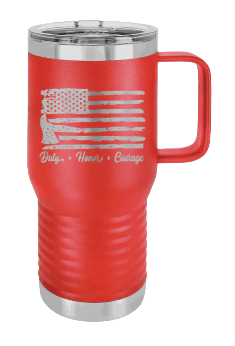 Firefighter Flag - 20oz Mug Laser Engraved - Image 13