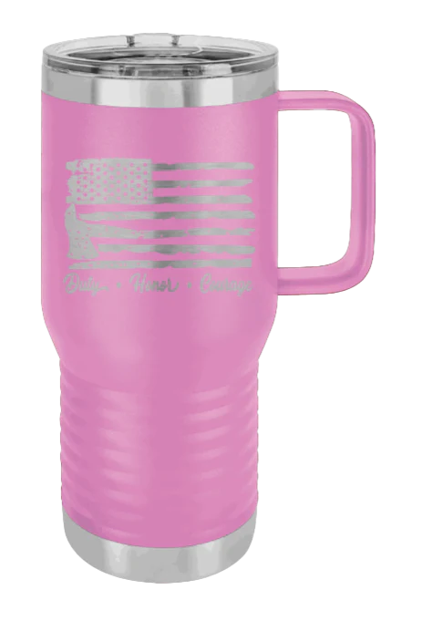 Firefighter Flag - 20oz Mug Laser Engraved - Image 6