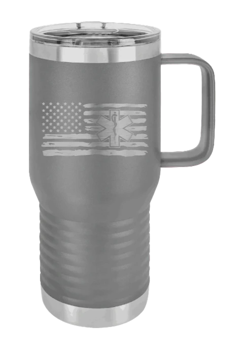 EMS Flag - 20oz Mug Laser Engraved - Image 3