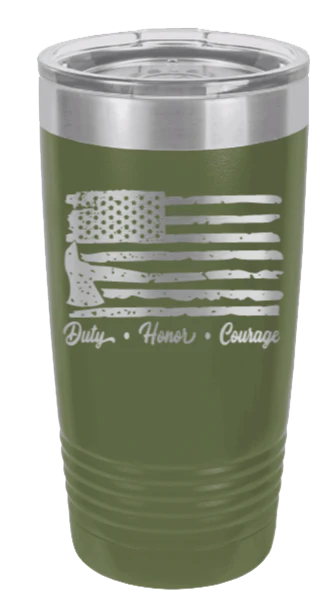 Firefighter Flag - 20oz Tumbler - Image 10