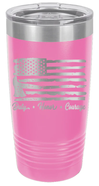 Firefighter Flag - 20oz Tumbler - Image 12