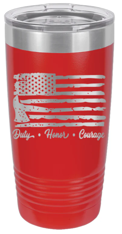 Firefighter Flag - 20oz Tumbler - Image 14