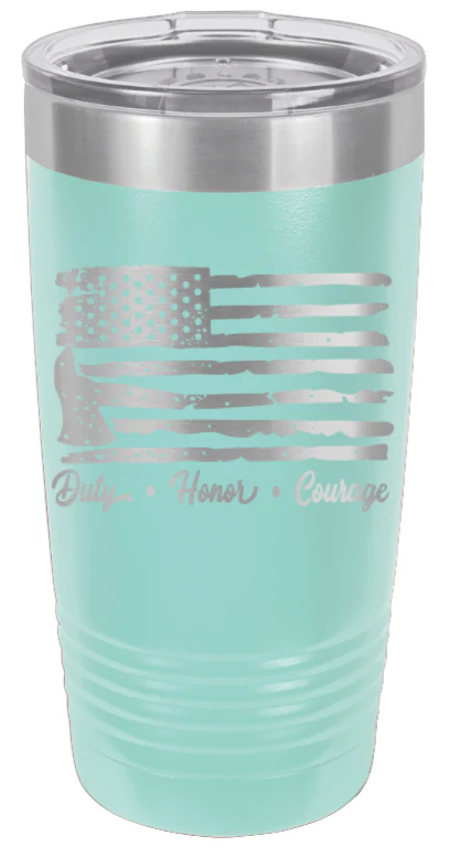 Firefighter Flag - 20oz Tumbler - Image 15