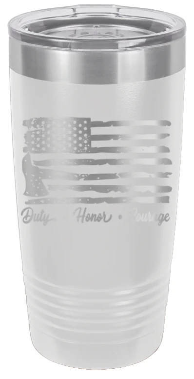 Firefighter Flag - 20oz Tumbler - Image 16