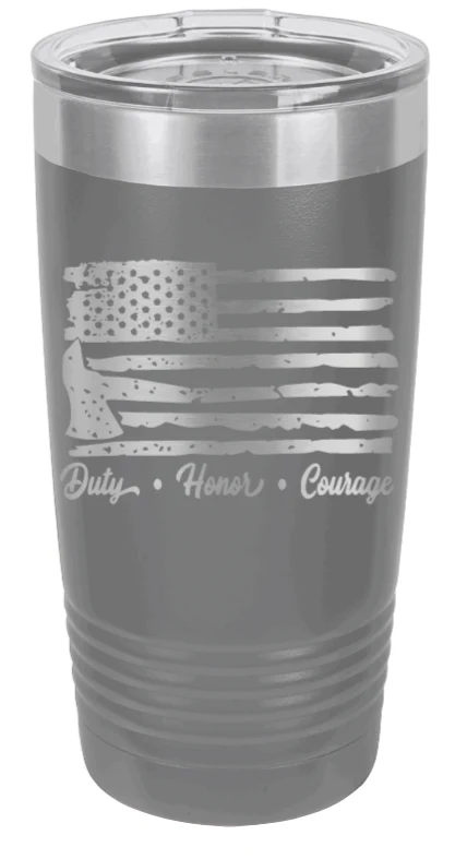 Firefighter Flag - 20oz Tumbler - Image 4