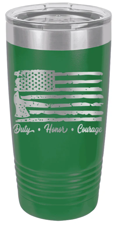 Firefighter Flag - 20oz Tumbler - Image 5