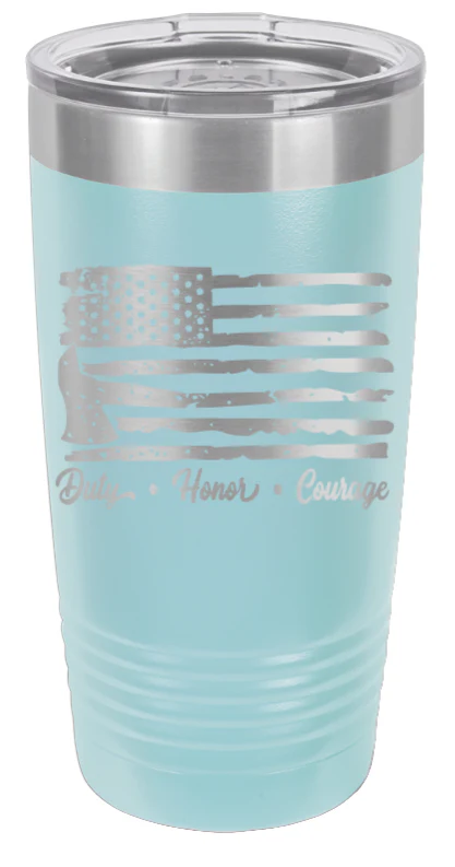 Firefighter Flag - 20oz Tumbler - Image 6