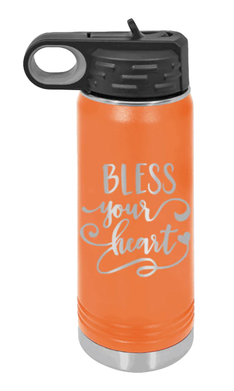 Bless Your Heart - 20oz Water Bottle Laser Engraved - Image 10