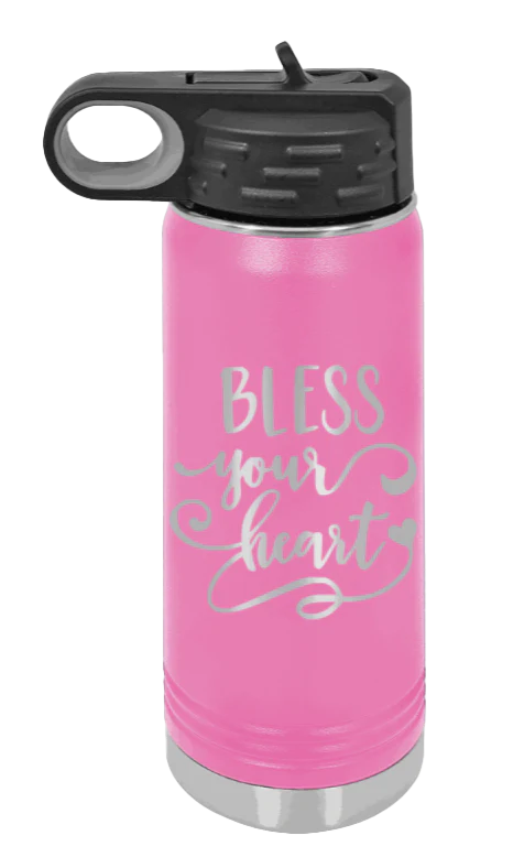 Bless Your Heart - 20oz Water Bottle Laser Engraved - Image 11
