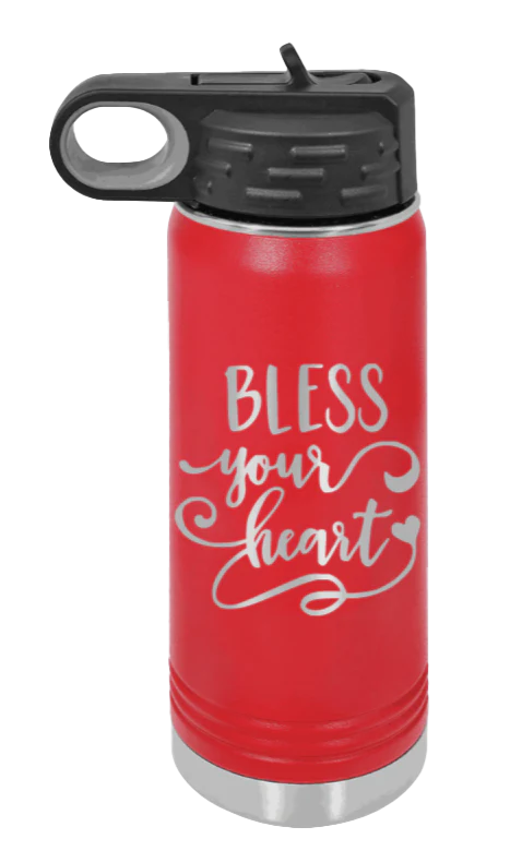 Bless Your Heart - 20oz Water Bottle Laser Engraved - Image 13