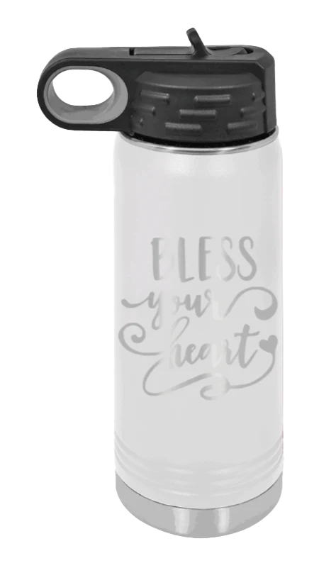 Bless Your Heart - 20oz Water Bottle Laser Engraved - Image 15