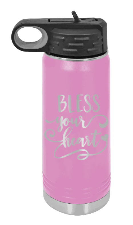 Bless Your Heart - 20oz Water Bottle Laser Engraved - Image 6