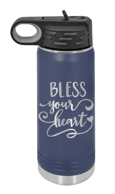 Bless Your Heart - 20oz Water Bottle Laser Engraved - Image 8