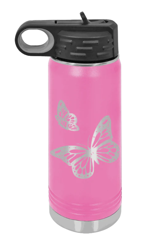 Butterflies - 20oz Water Bottle Laser Engraved - Image 11