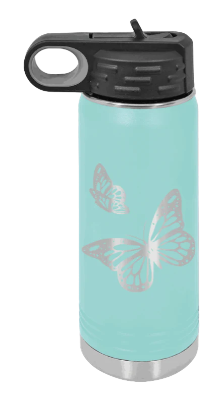 Butterflies - 20oz Water Bottle Laser Engraved - Image 14