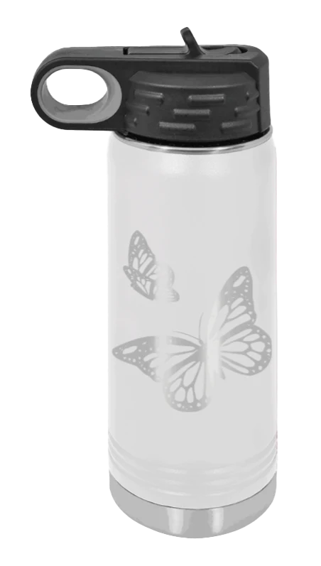 Butterflies - 20oz Water Bottle Laser Engraved - Image 15