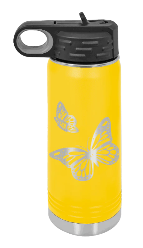 Butterflies - 20oz Water Bottle Laser Engraved - Image 16