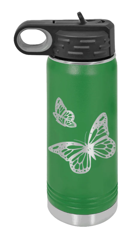 Butterflies - 20oz Water Bottle Laser Engraved - Image 4
