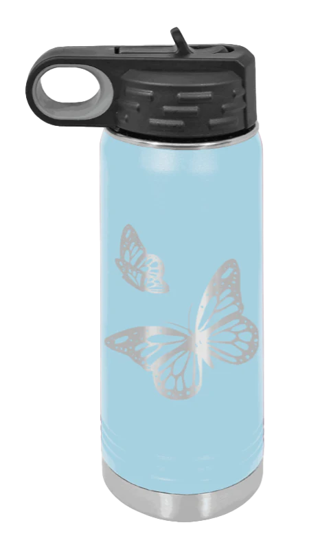 Butterflies - 20oz Water Bottle Laser Engraved - Image 5