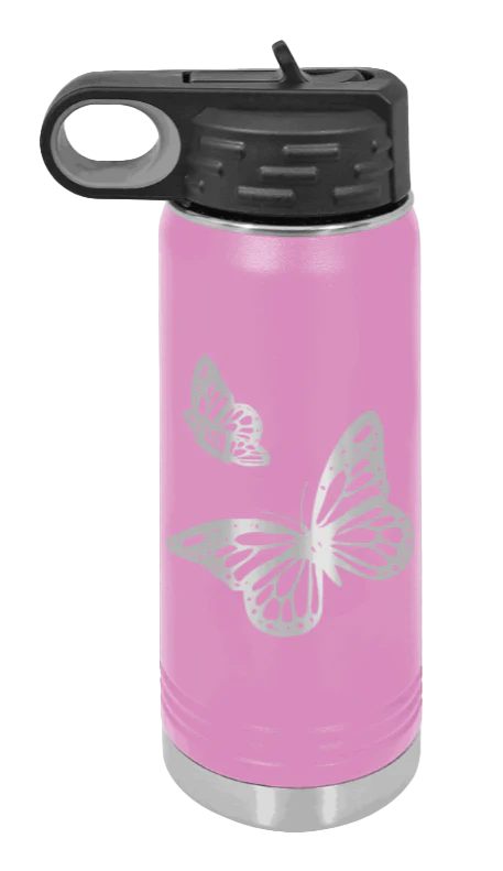 Butterflies - 20oz Water Bottle Laser Engraved - Image 6