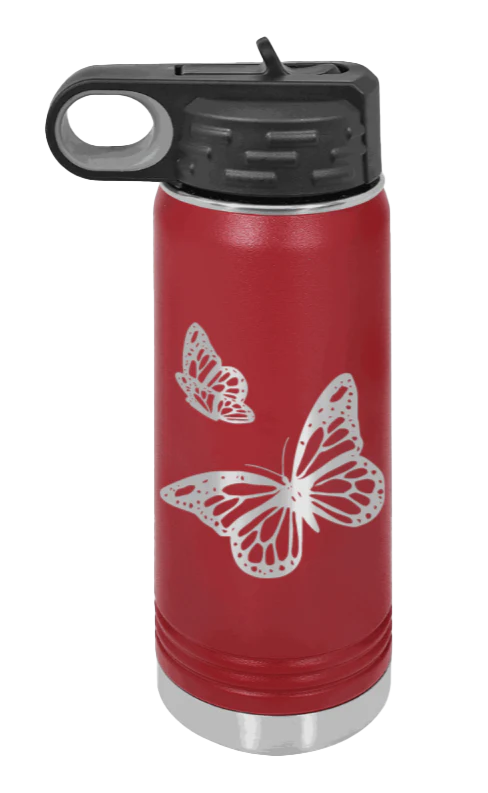 Butterflies - 20oz Water Bottle Laser Engraved - Image 7