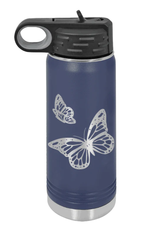 Butterflies - 20oz Water Bottle Laser Engraved - Image 8