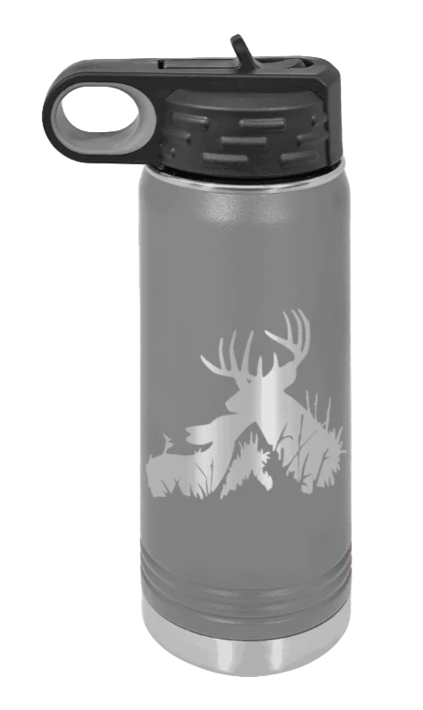 Buck & Doe - 20oz Water Bottle Laser Engraved - Image 3