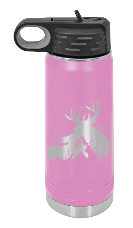 Buck & Doe - 20oz Water Bottle Laser Engraved - Image 6