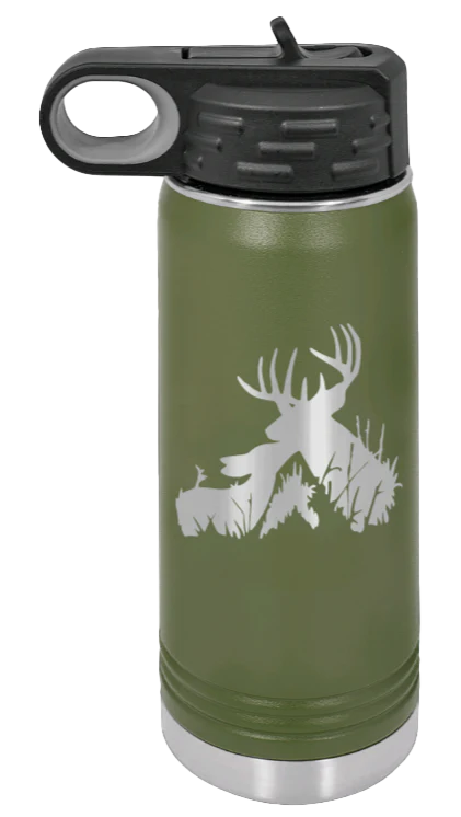 Buck & Doe - 20oz Water Bottle Laser Engraved - Image 9