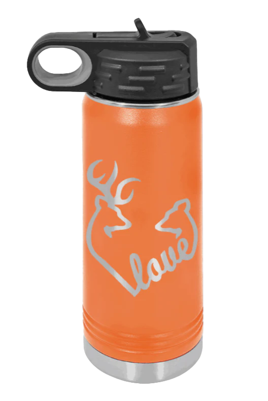 Buck Doe Love - 20oz Water Bottle Laser Engraved - Image 10