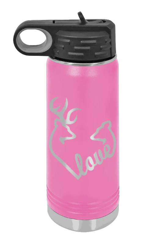 Buck Doe Love - 20oz Water Bottle Laser Engraved - Image 11