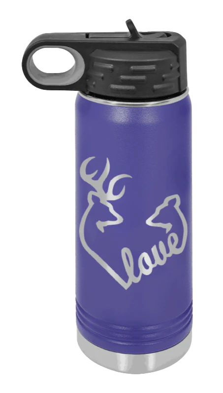 Buck Doe Love - 20oz Water Bottle Laser Engraved - Image 12