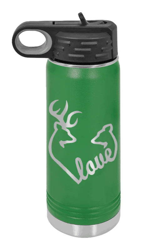 Buck Doe Love - 20oz Water Bottle Laser Engraved - Image 4