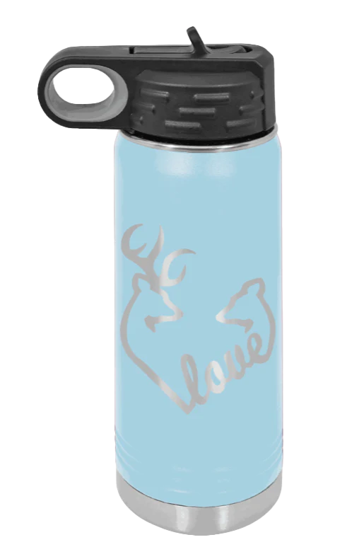 Buck Doe Love - 20oz Water Bottle Laser Engraved - Image 5