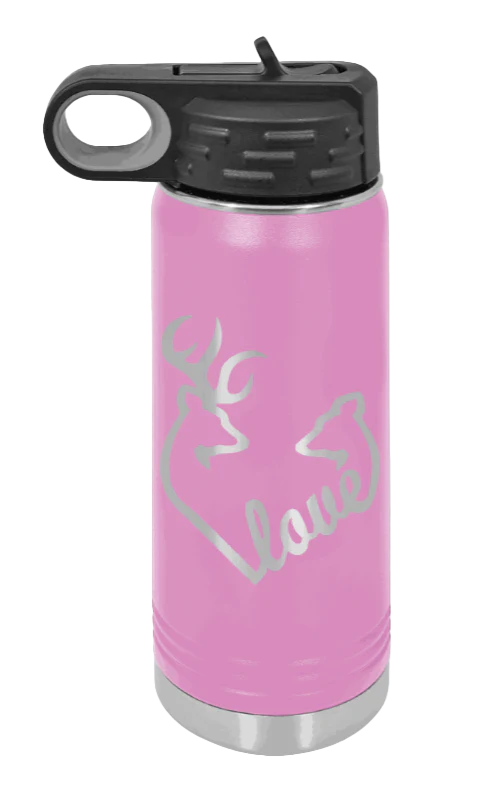 Buck Doe Love - 20oz Water Bottle Laser Engraved - Image 6