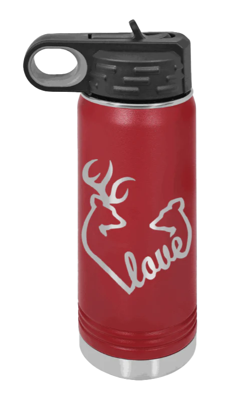 Buck Doe Love - 20oz Water Bottle Laser Engraved - Image 7