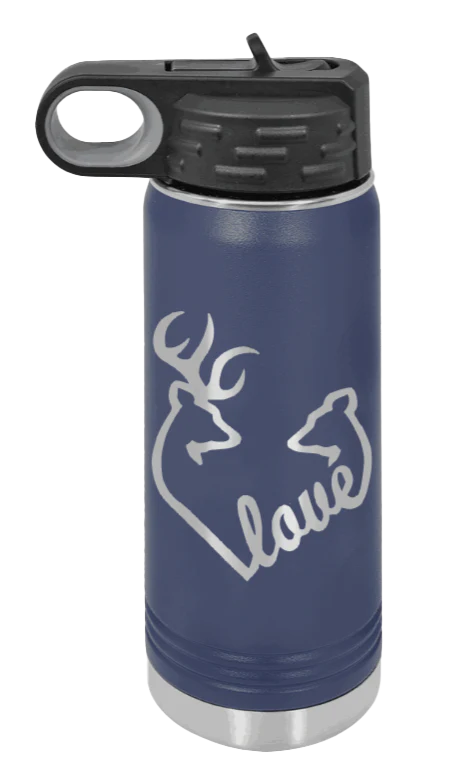 Buck Doe Love - 20oz Water Bottle Laser Engraved - Image 8