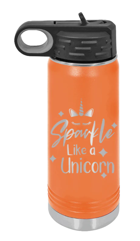 Sparkle Like A Unicorn - 20oz Water Bottle Laser Engraved - Image 10