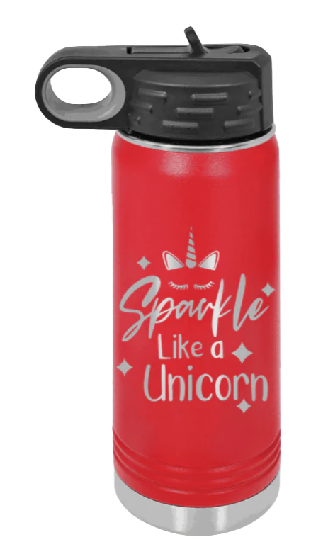 Sparkle Like A Unicorn - 20oz Water Bottle Laser Engraved - Image 13