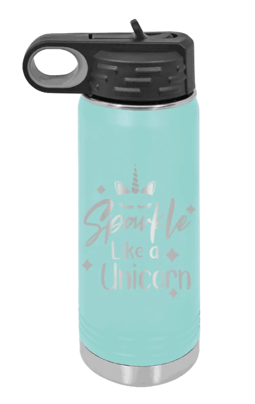 Sparkle Like A Unicorn - 20oz Water Bottle Laser Engraved - Image 14
