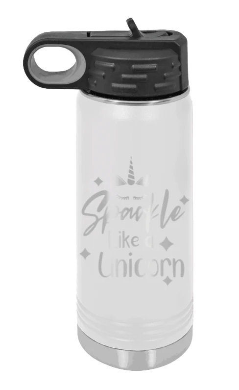 Sparkle Like A Unicorn - 20oz Water Bottle Laser Engraved - Image 15