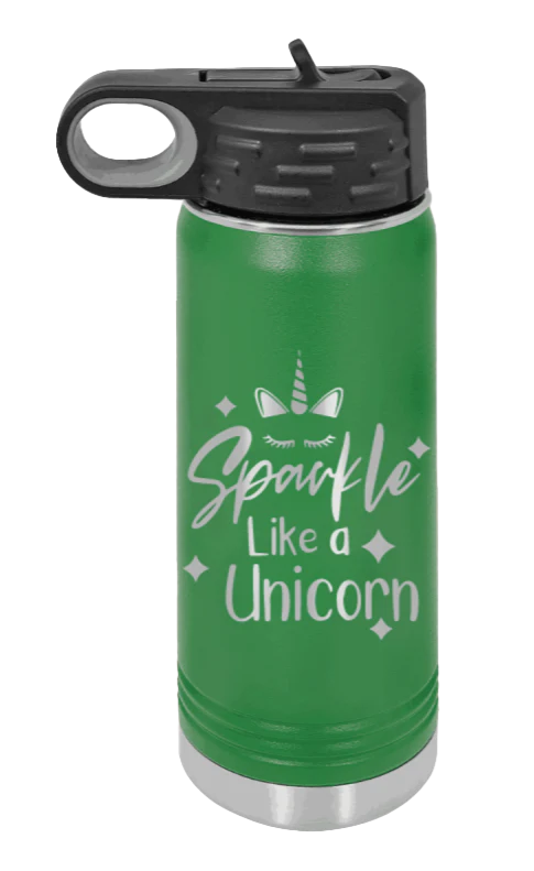 Sparkle Like A Unicorn - 20oz Water Bottle Laser Engraved - Image 4