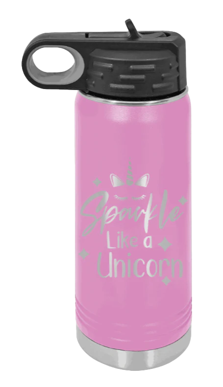 Sparkle Like A Unicorn - 20oz Water Bottle Laser Engraved - Image 6