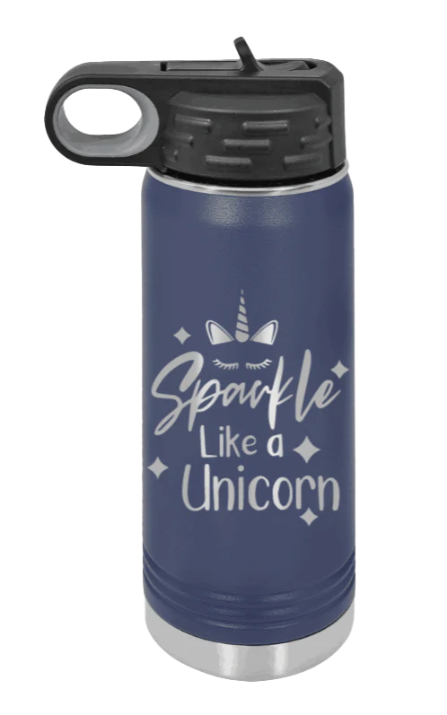 Sparkle Like A Unicorn - 20oz Water Bottle Laser Engraved - Image 8