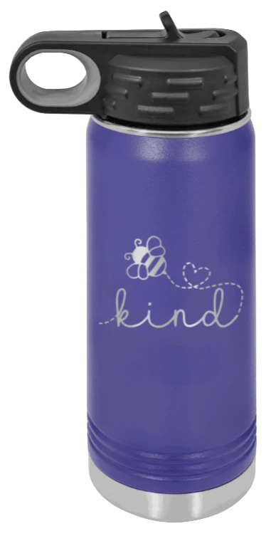 Bee Kind - 20oz Water Bottle Laser Engraved - Image 13