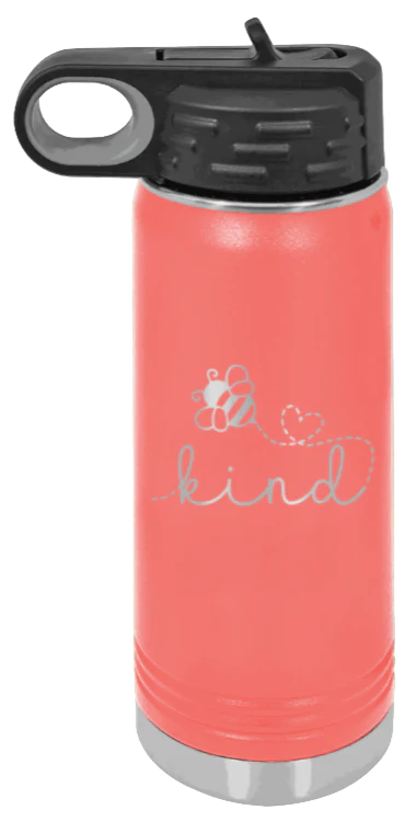 Bee Kind - 20oz Water Bottle Laser Engraved - Image 3
