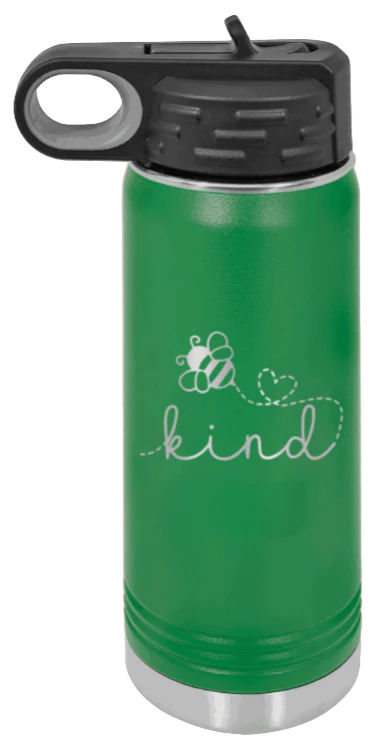 Bee Kind - 20oz Water Bottle Laser Engraved - Image 5