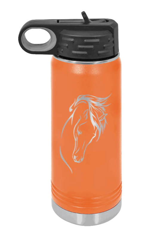 Horse 2 - 20oz Water Bottle Laser Engraved - Image 11