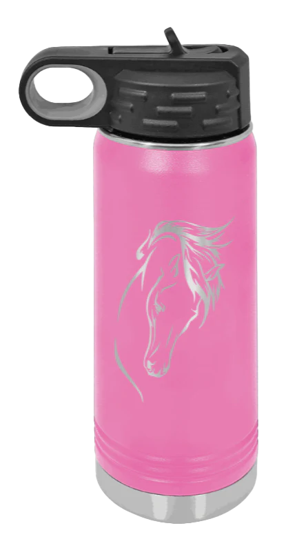 Horse 2 - 20oz Water Bottle Laser Engraved - Image 12
