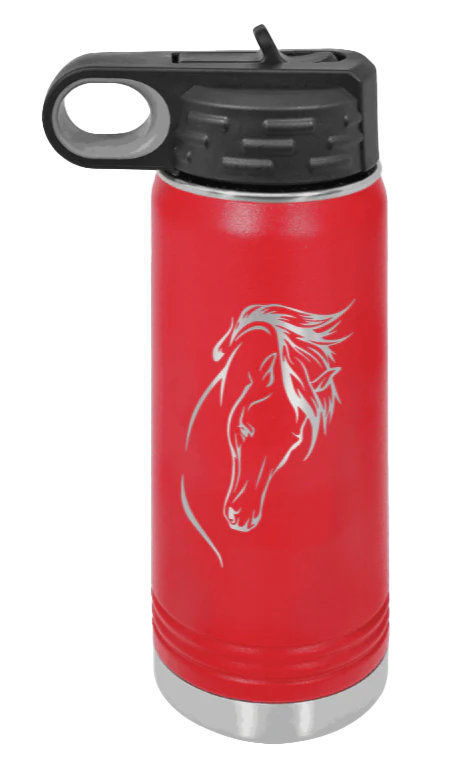 Horse 2 - 20oz Water Bottle Laser Engraved - Image 14